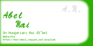 abel mai business card